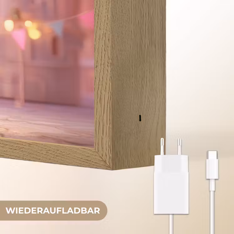 Prinses - Roze - Kasteel Light Box met batterij (Wandlamp kind) middel -USP_websiteoplaadbaarDE