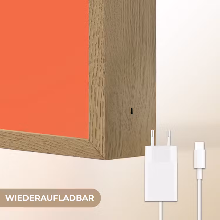 Raket - Planeten - Rood Light Box met batterij (Wandlamp kind) middel -USP_websiteoplaadbaarDE