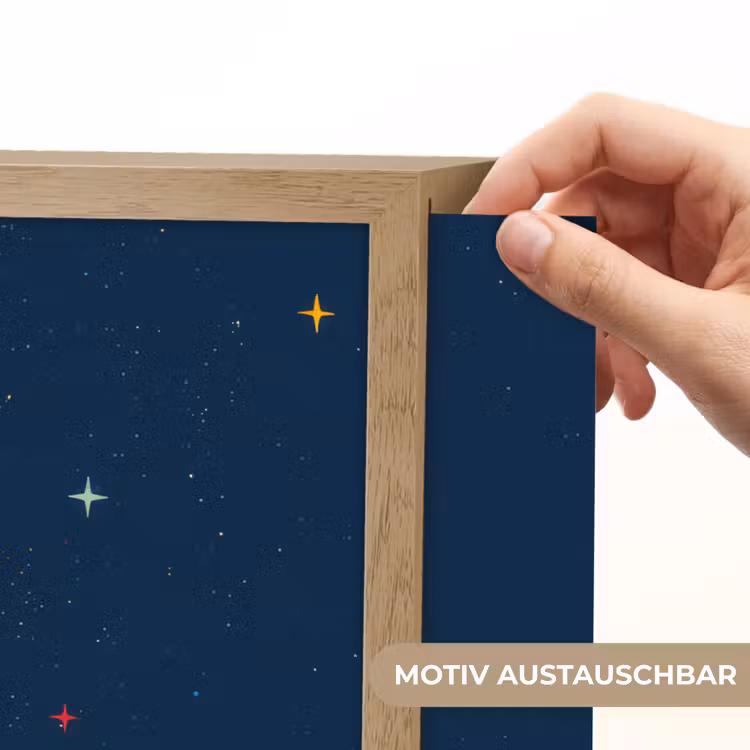 Raket - Rookwolken - Ruimte Light Box met batterij (Wandlamp kind) middel -USP_websiteprintDE
