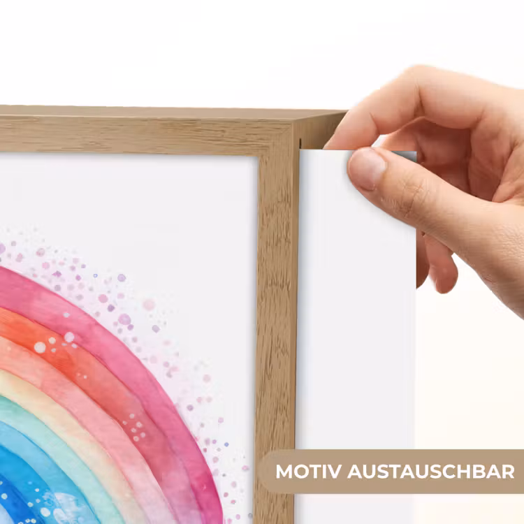 Regenboog - Kinderen - Meisje Light Box met batterij (Wandlamp kind) middel -USP_websiteprintDE