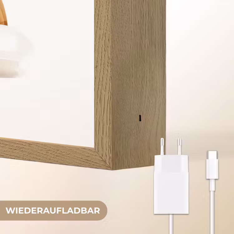 Regenboog - Pastel kleuren Light Box met batterij (Wandlamp kind) middel -USP_websiteoplaadbaarDE