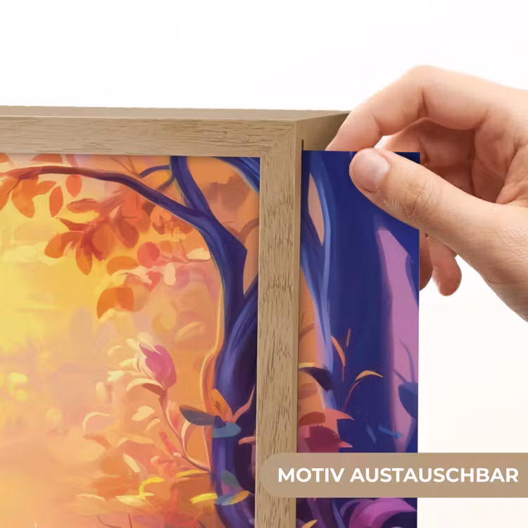 Hertje - Uil - Fantasie - Bos Light Box met batterij (Wandlamp kind) middel -USP_websiteprintDE