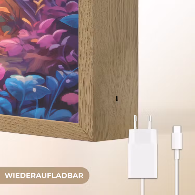 Hertje - Uil - Fantasie - Bos Light Box met batterij (Wandlamp kind) middel -USP_websiteoplaadbaarDE