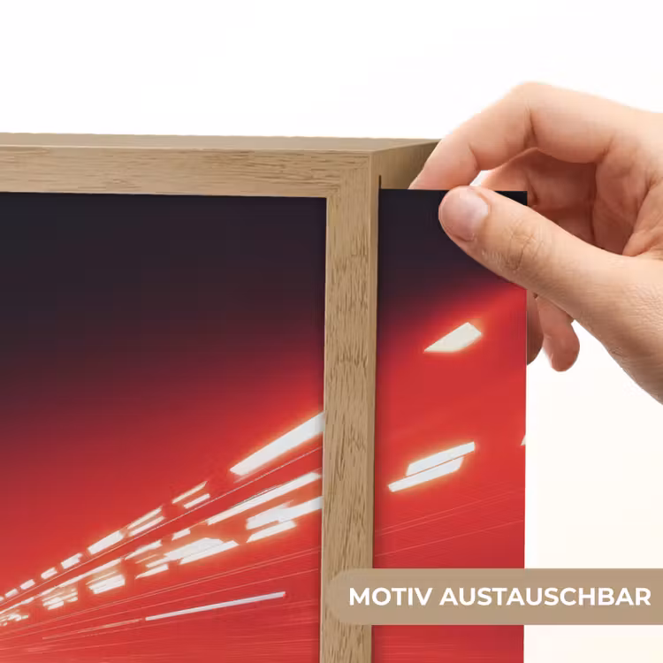 Raceauto - Rood - Blauw - Snelheid Light Box met batterij (Wandlamp kind) middel -USP_websiteprintDE