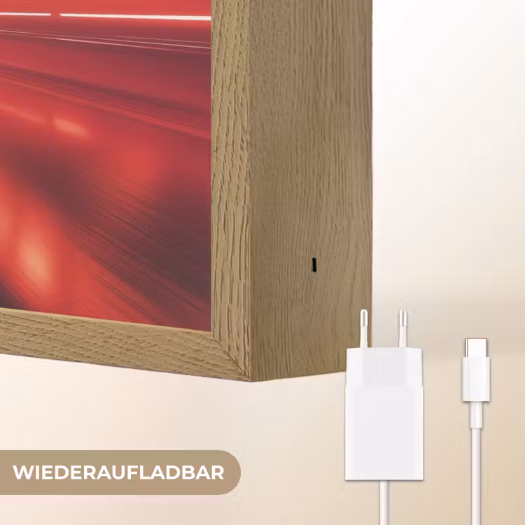 Raceauto - Rood - Blauw - Snelheid Light Box met batterij (Wandlamp kind) middel -USP_websiteoplaadbaarDE