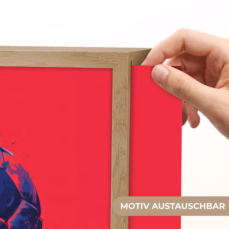 Rood - Voetbal - Abstract - Verfspatten Light Box met batterij (Wandlamp kind) middel -USP_websiteprintDE