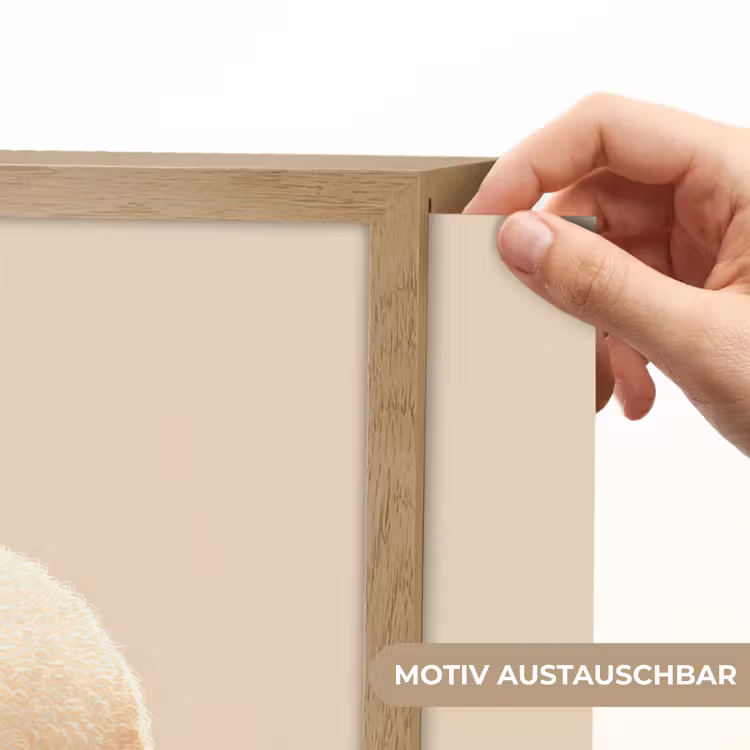Schaap - Beige - Bloemen Light Box met batterij (Wandlamp kind) middel -USP_websiteprintDE