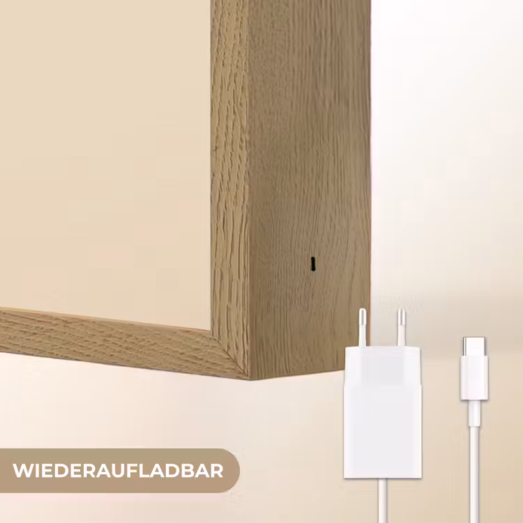 Schaap - Beige - Bloemen Light Box met batterij (Wandlamp kind) middel -USP_websiteoplaadbaarDE