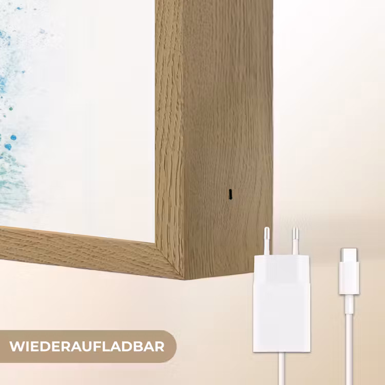 Schildpad - Cartoon - Water - Groen Light Box met batterij (Wandlamp kind) middel -USP_websiteoplaadbaarDE