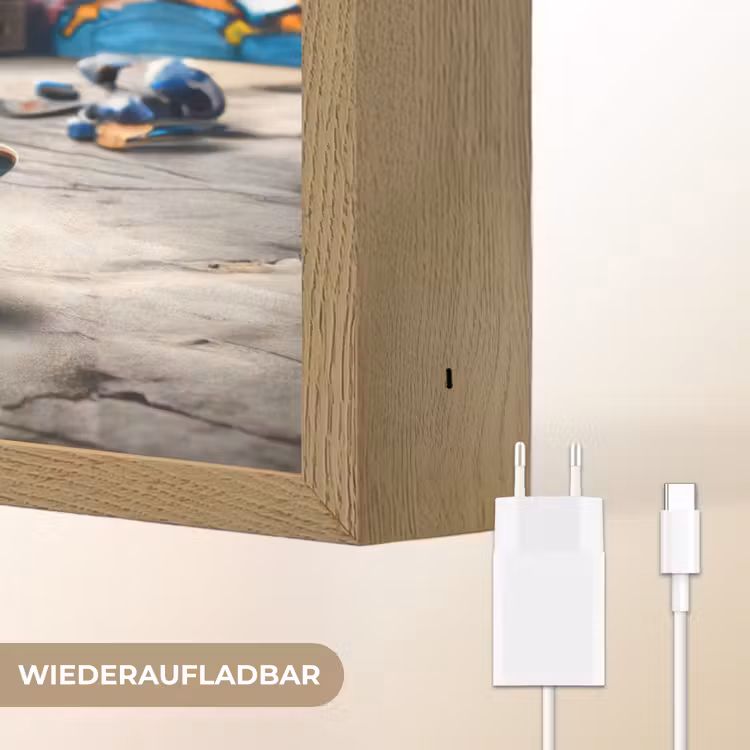 Schildpad - Graffiti - Skateboard - Jongens Light Box met batterij (Wandlamp kind) middel -USP_websiteoplaadbaarDE