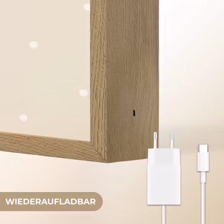 Vlinder - Minimalistisch - Pastel - Stippen Light Box met batterij (Wandlamp kind) middel -USP_websiteoplaadbaarDE