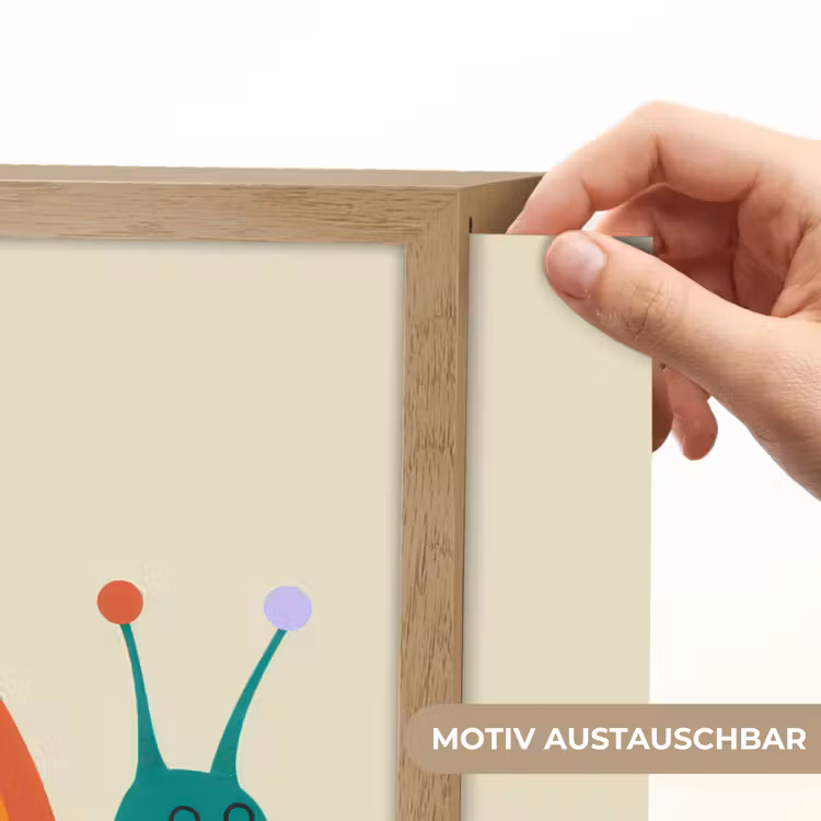 Slak - Regenboogschild - Groen Light Box met batterij (Wandlamp kind) middel -USP_websiteprintDE
