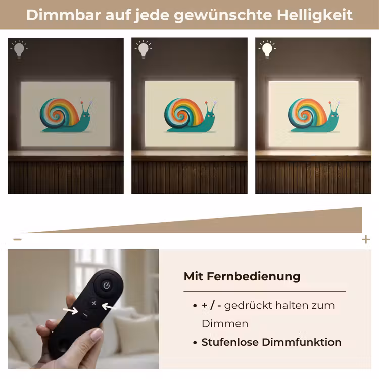 Slak - Regenboogschild - Groen Light Box met batterij (Wandlamp kind) middel -USP_dimbaarDE