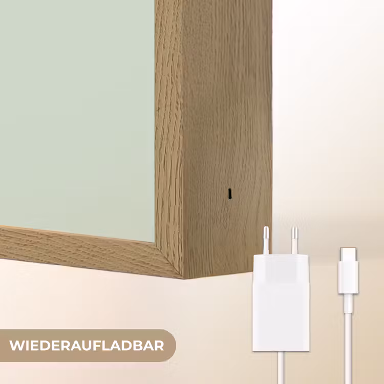 Staart - Dino - Minimalistisch - Blauw Light Box met batterij (Wandlamp kind) middel -USP_websiteoplaadbaarDE