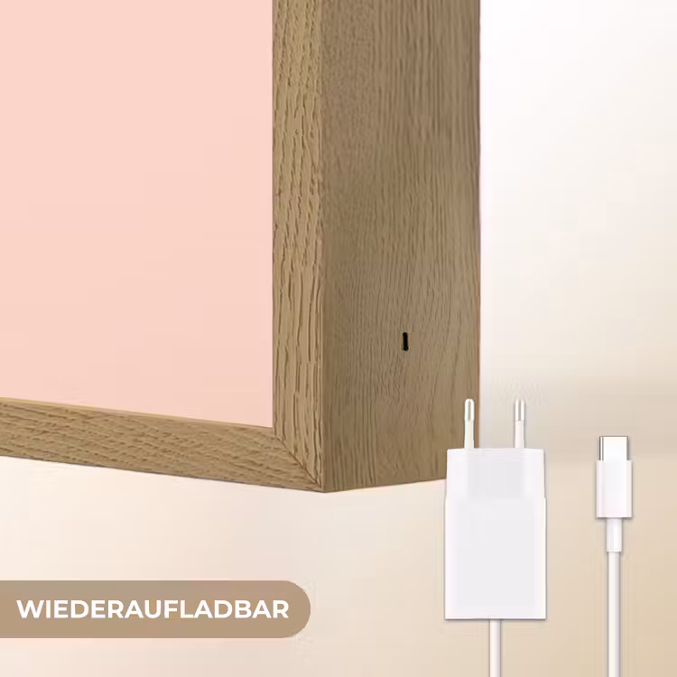 Varken - Roze - Minimalistisch Light Box met batterij (Wandlamp kind) middel -USP_websiteoplaadbaarDE