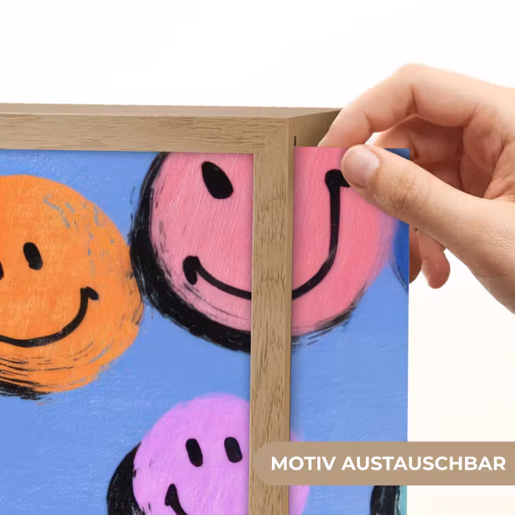 Smileys - Kleurrijk Light Box met batterij (Wandlamp kind) middel -USP_websiteprintDE