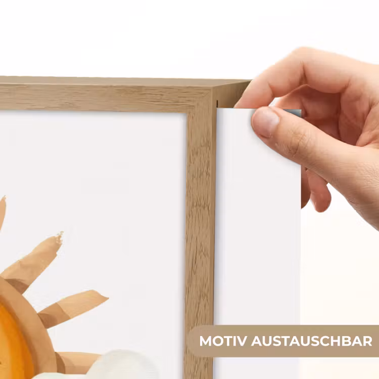 Zon - Wolken - Pastel kleuren Light Box met batterij (Wandlamp kind) middel -USP_websiteprintDE