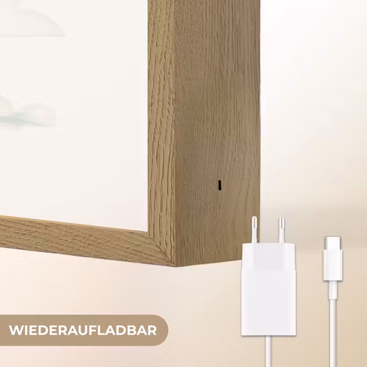Zon - Wolken - Pastel kleuren Light Box met batterij (Wandlamp kind) middel -USP_websiteoplaadbaarDE