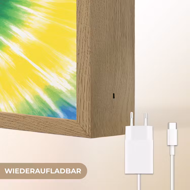 Spiraal - Groen - Draaiend Light Box met batterij (Wandlamp kind) middel -USP_websiteoplaadbaarDE