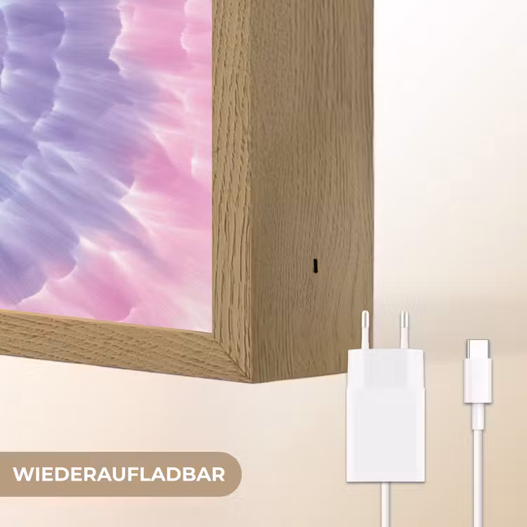 Spiraal - Tie dye - Pasteltinten Light Box met batterij (Wandlamp kind) middel -USP_websiteoplaadbaarDE