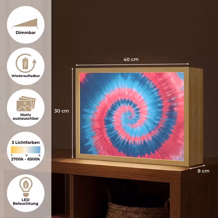 Spiraal - Roze - Draaiend Light Box met batterij (Wandlamp kind) middel -USP_websiteoverzichtDE