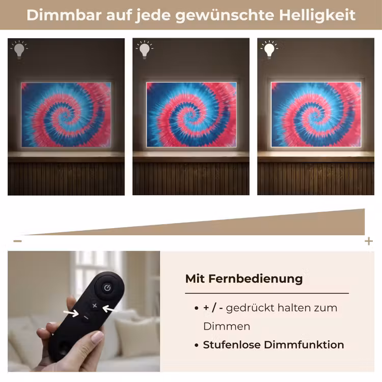 Spiraal - Roze - Draaiend Light Box met batterij (Wandlamp kind) middel -USP_dimbaarDE
