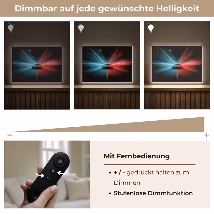 Sportwagen - Rood - Blauw - Snelheid Light Box met batterij (Wandlamp kind) middel -USP_dimbaarDE
