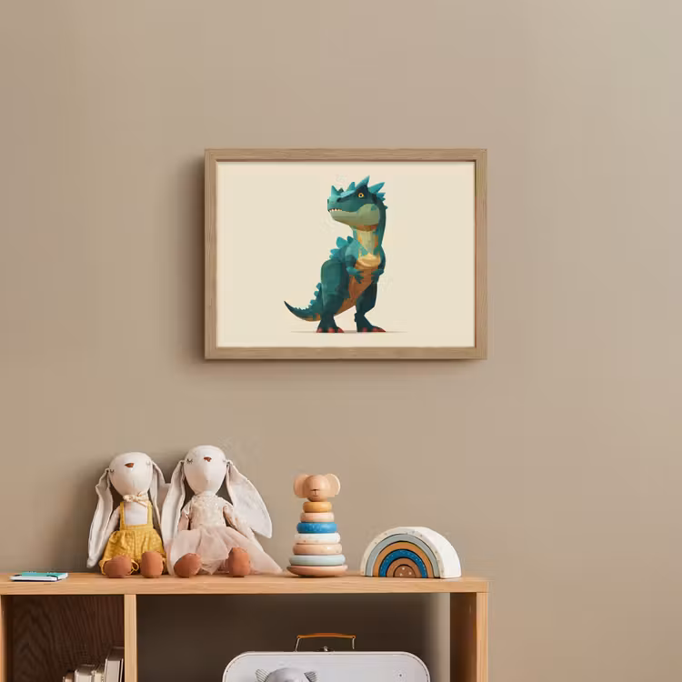 Stekels - Dino - Blauw - Gespierd Light Box met batterij (Wandlamp kind) middel -sfeer2_kind