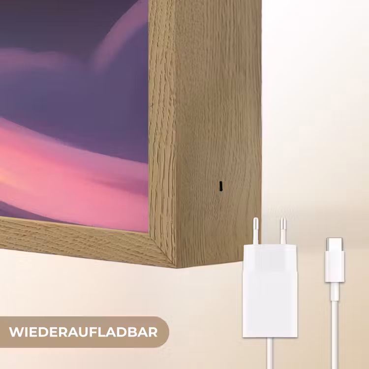 Ster - Gezichtje - Lichtgevend Light Box met batterij (Wandlamp kind) middel -USP_websiteoplaadbaarDE