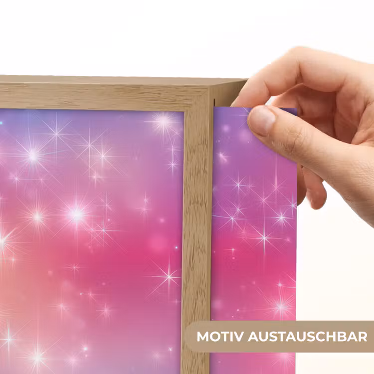 Sterren - Abstract - Kleuren Light Box met batterij (Wandlamp kind) middel -USP_websiteprintDE