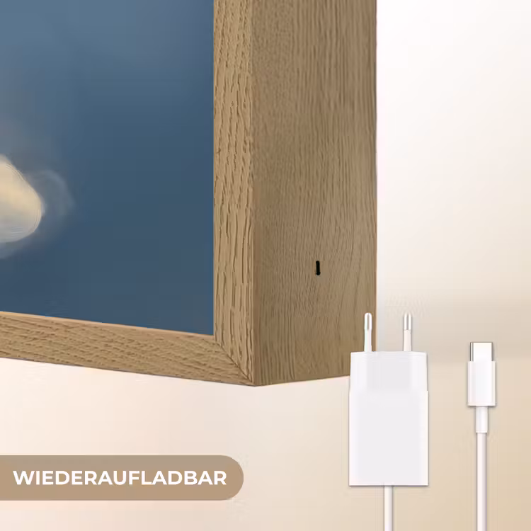 Sterren - Olifant - Maan - Wolken Light Box met batterij (Wandlamp kind) middel -USP_websiteoplaadbaarDE