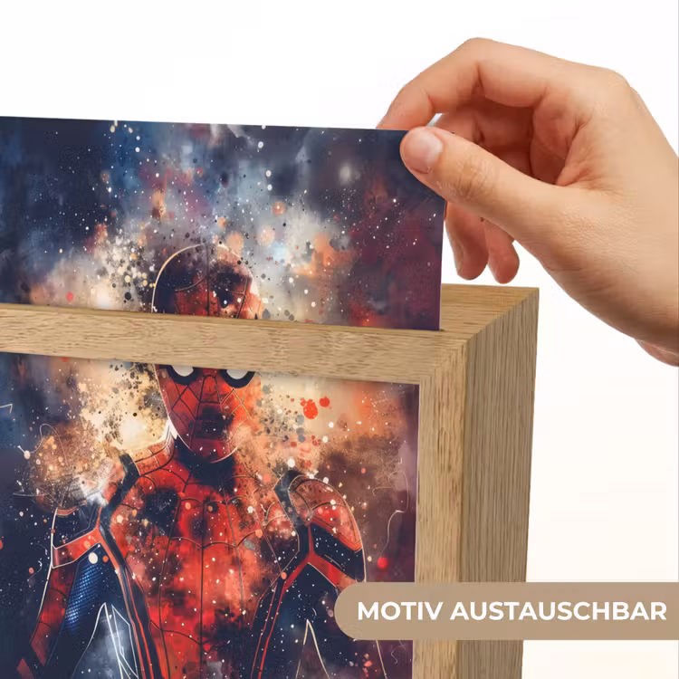 Superheld - Jongens - Rook - Kleuren Light Box met kabel (Wandlamp kind) klein -USP_websiteprintDE