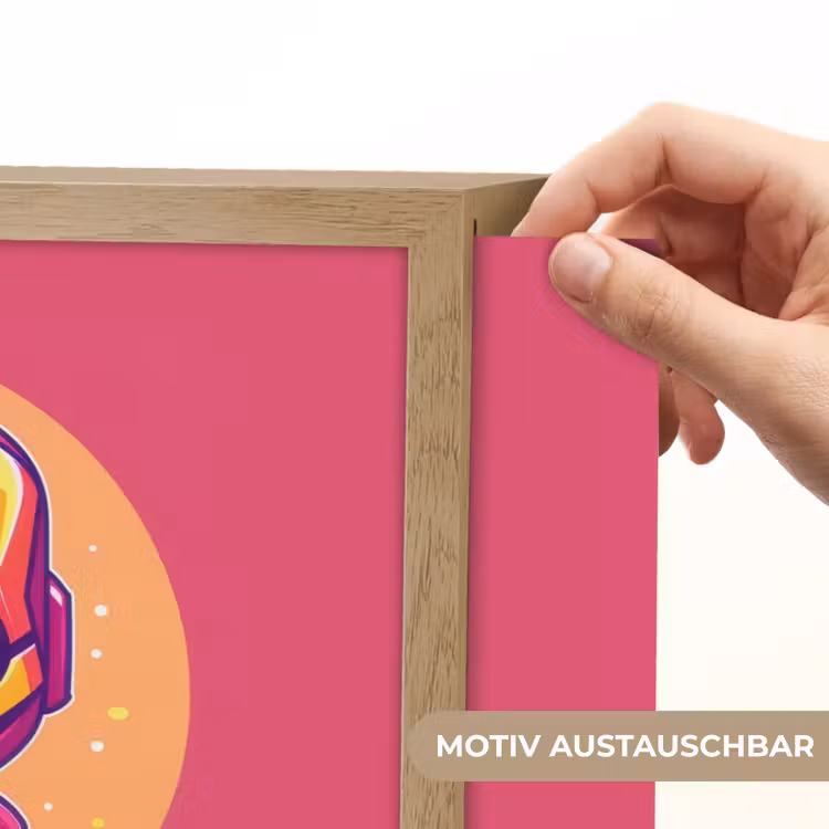 Superheld - Jongens - Rood - Paars Light Box met batterij (Wandlamp kind) middel -USP_websiteprintDE