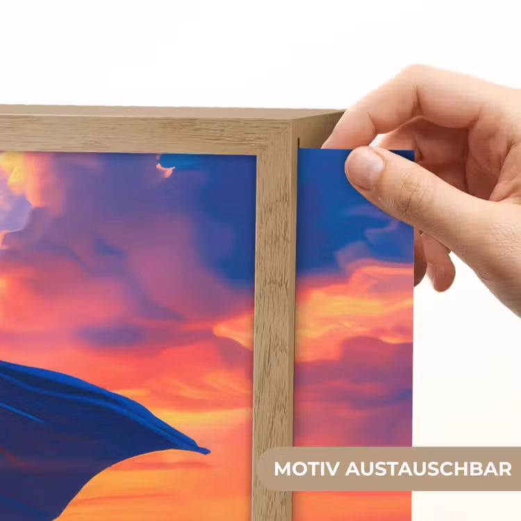 Superheld - Stad - Jongens - Kleurrijk - Zon Light Box met batterij (Wandlamp kind) middel -USP_websiteprintDE