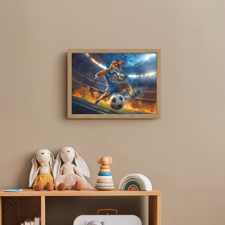 T-Rex - Voetbal - Stadion Light Box met batterij (Wandlamp kind) middel -sfeer2_kind