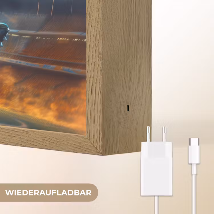 T-Rex - Voetbal - Stadion Light Box met batterij (Wandlamp kind) middel -USP_websiteoplaadbaarDE