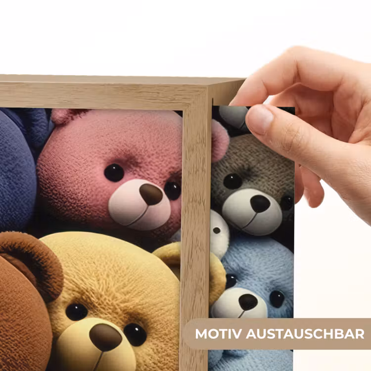 Knuffelbeer - Teddy - Design - Kids Light Box met batterij (Wandlamp kind) middel -USP_websiteprintDE