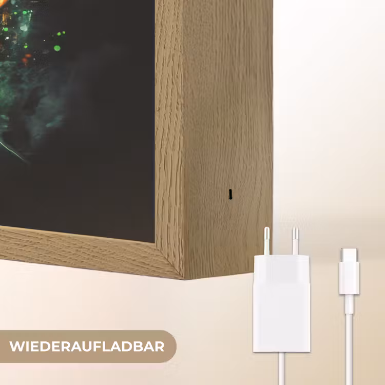 Tennis - Racket - Vuur - Groen Light Box met batterij (Wandlamp kind) middel -USP_websiteoplaadbaarDE