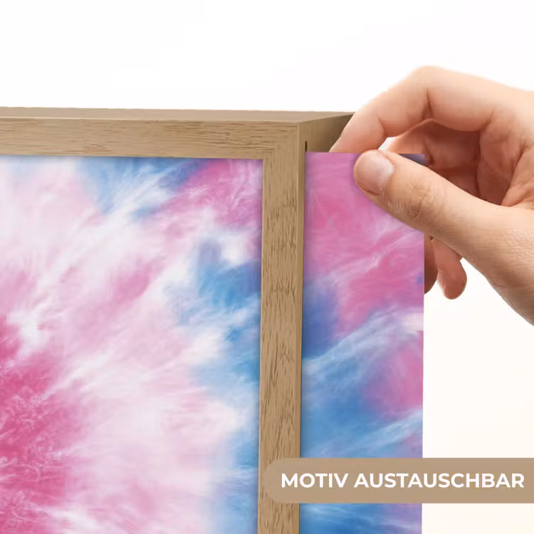 Tie-dye - Roze - Patroon Light Box met batterij (Wandlamp kind) middel -USP_websiteprintDE