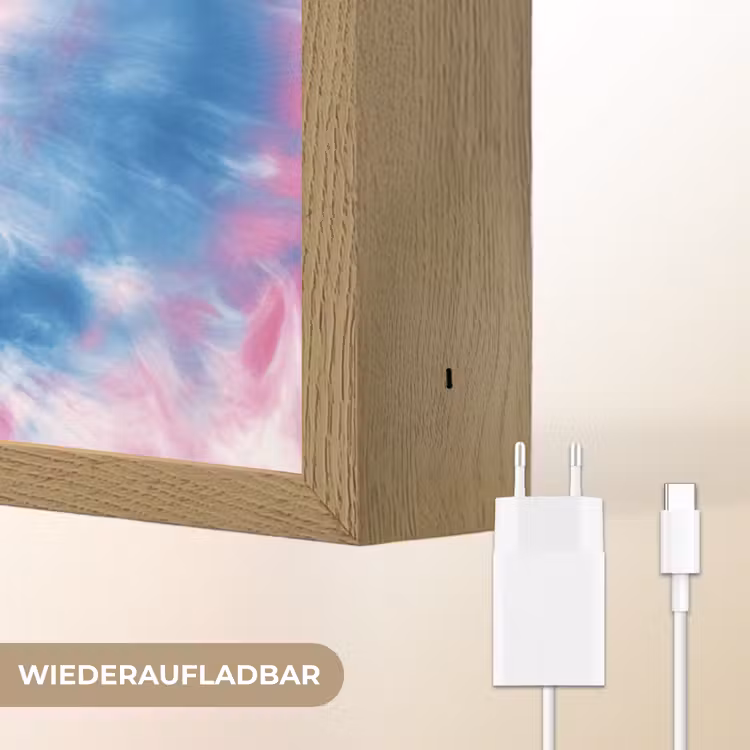 Tie-dye - Roze - Patroon Light Box met batterij (Wandlamp kind) middel -USP_websiteoplaadbaarDE