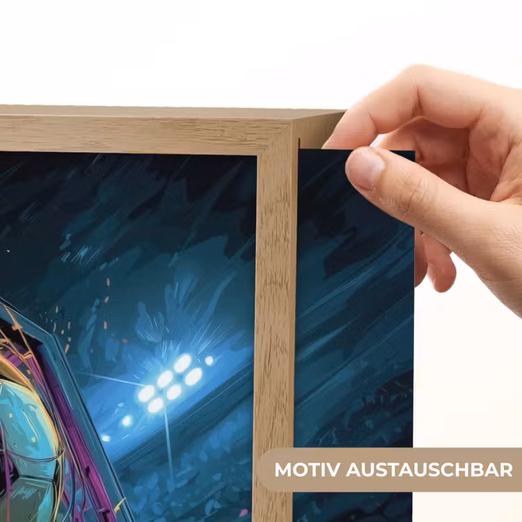 Goal - Voetbal - Vuur - Stadion Light Box met batterij (Wandlamp kind) middel -USP_websiteprintDE