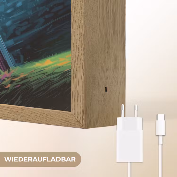 Goal - Voetbal - Vuur - Stadion Light Box met batterij (Wandlamp kind) middel -USP_websiteoplaadbaarDE