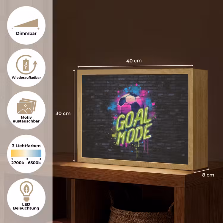 Goal - Mode - Neon - Voetbal Light Box met batterij (Wandlamp kind) middel -USP_websiteoverzichtDE