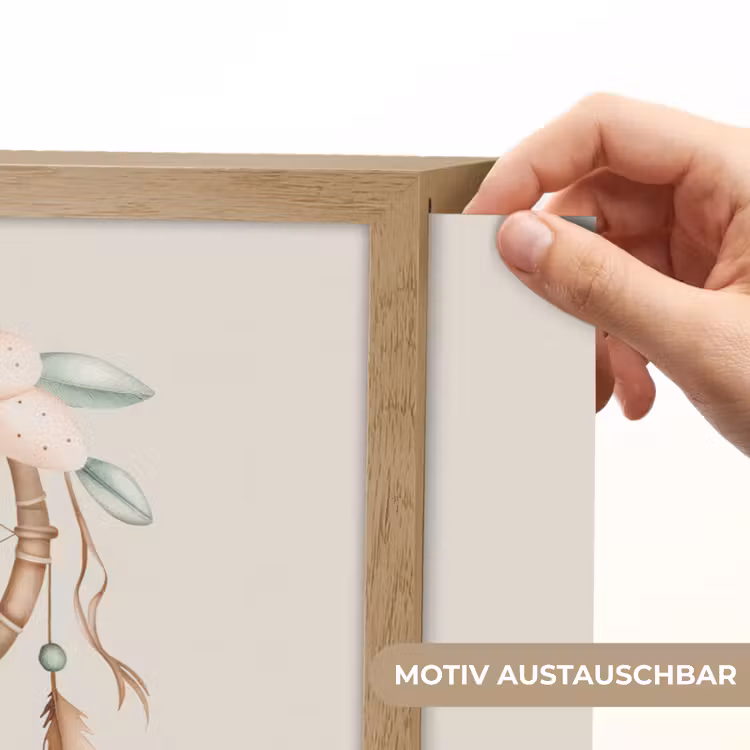 Dromenvanger - Bohemian - Boho - Pastel kleuren Light Box met batterij (Wandlamp kind) middel -USP_websiteprintDE