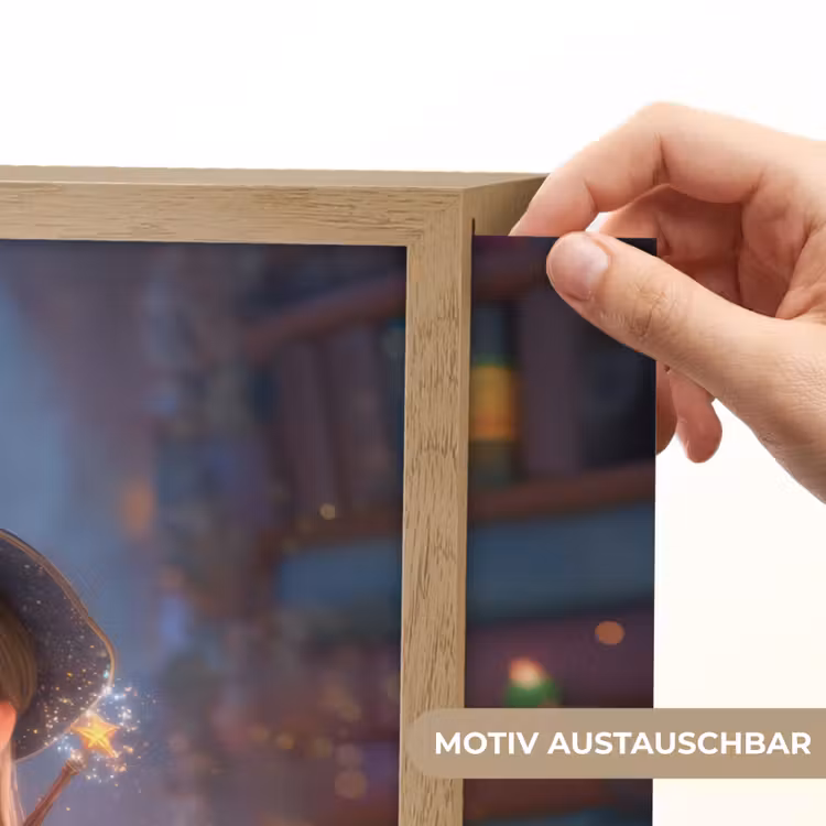 Tovenares - Magie - Toverstaf - Sterren Light Box met batterij (Wandlamp kind) middel -USP_websiteprintDE
