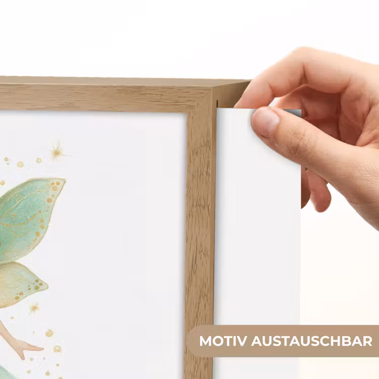 Bosfee - Groen - Sprookje Light Box met batterij (Wandlamp kind) middel -USP_websiteprintDE