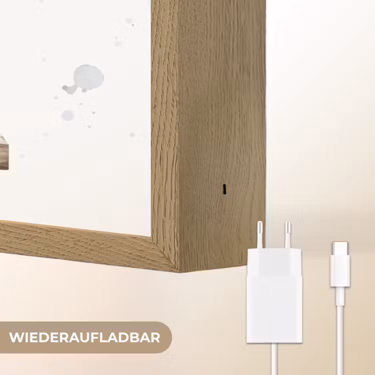 Wasbeer - Dier - Kinderen Light Box met batterij (Wandlamp kind) middel -USP_websiteoplaadbaarDE