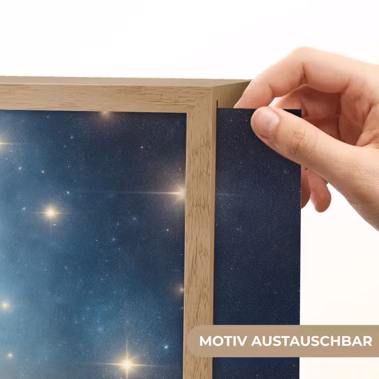 Ruimtevaart - Raket - Space - Sterren Light Box met batterij (Wandlamp kind) middel -USP_websiteprintDE