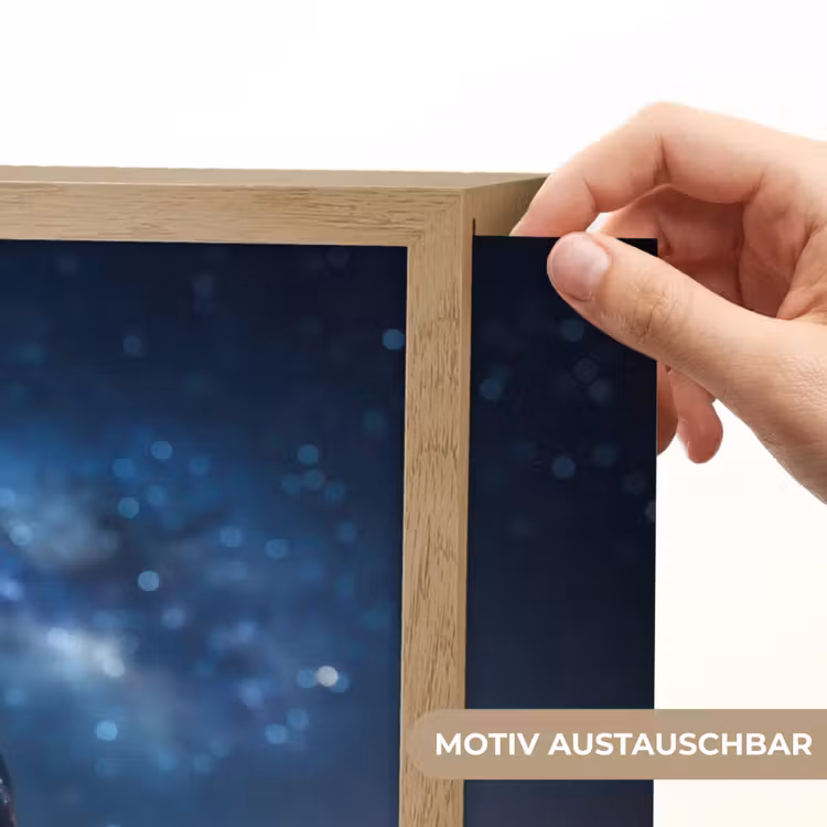 Ruimtewezen - Blauw - Galaxy Light Box met batterij (Wandlamp kind) middel -USP_websiteprintDE