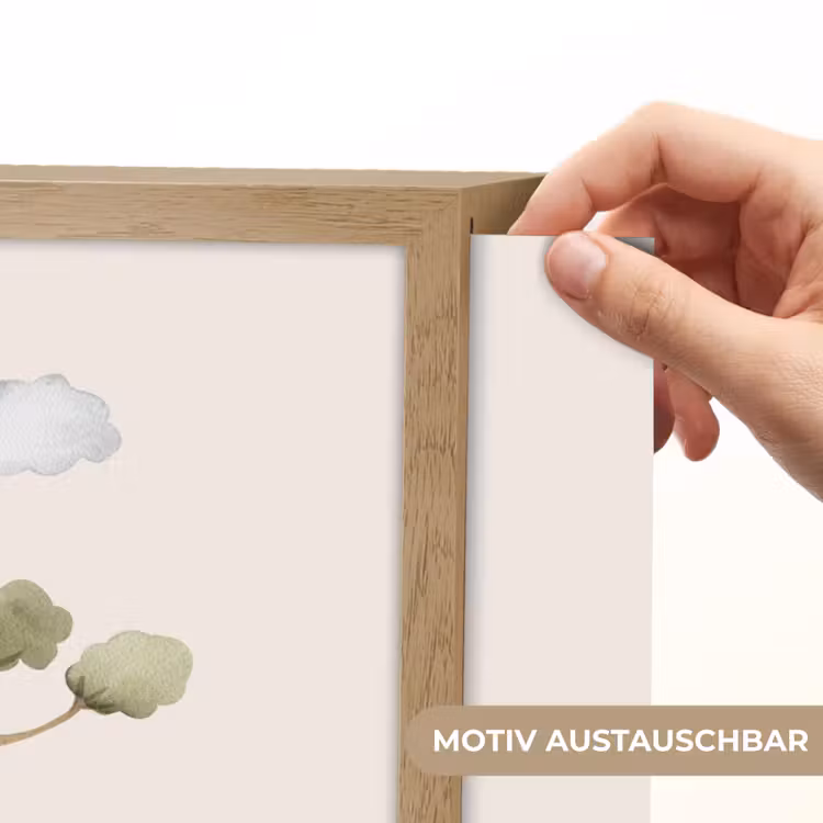 Wilde dieren - Safari - Watercolor - Luchtballon Light Box met batterij (Wandlamp kind) middel -USP_websiteprintDE